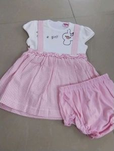 Cute Baby Girl Dress with Bloomers