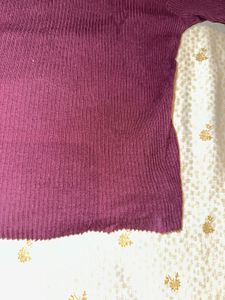 Ribbed Burgundy Crop Top