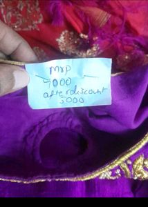 customized Stunning Purple Embroidered Ethnic Gown