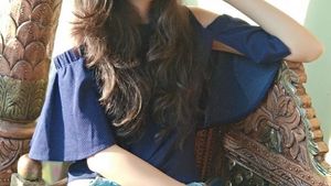 Poco Half Cape Style Blue Top