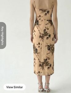 Floral Print Spaghetti Strap Midi Dress