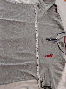 Men's Grey Polo Shirt with Golf Emblem