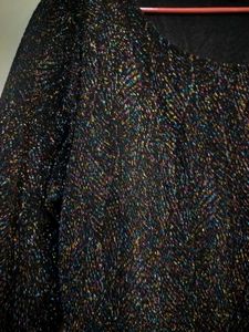 Sparkly Black Long Sleeve Dress