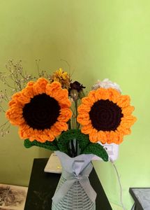 Crocheted Sunflower Decoration
