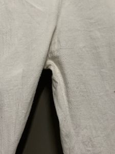 White Cotton Pant with Lace Trim