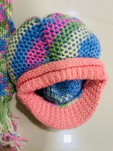 Handmade Knit Scarf &amp; Hat Set for women