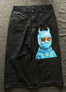 Super baggy jeans with print