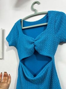 Blue Cutout Bodycon Dress