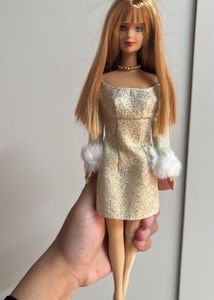 Vintage Barbie Doll with Glitter Dress