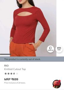 RIO Knitted Cutout Top