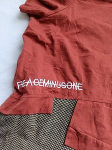 Peace Minus One Layered Hoodie
