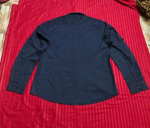 HERE&amp;NOW Navy Blue Printed Casual Shirt