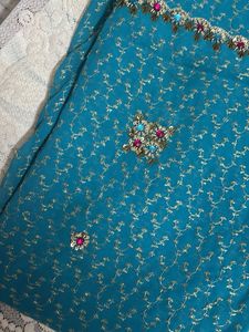 Elegant Teal Ethnic Saree
