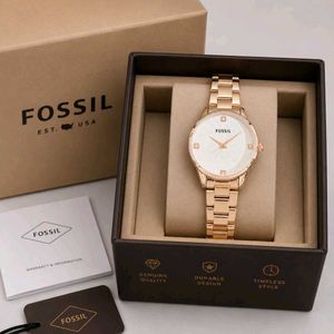 Fossil Gold Watch with Box