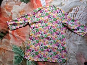 Floral Print Kurta Top