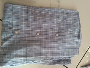 Men's Blue Plaid Long Sleeve Shirt(new)