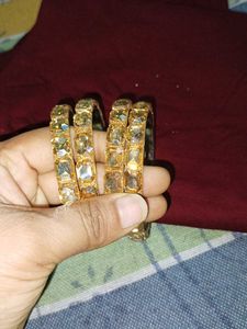 Elegant Rhinestone Bangles Set