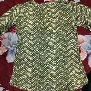 Stylish Zigzag Print Kurta
