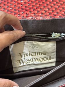 Vivienne Westwood Red Studded Pattern Handbag