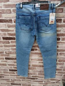 Men's Distressed Blue Jeans
