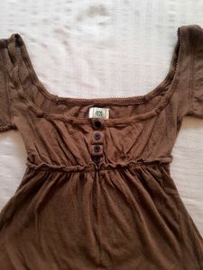 BDG thrifted Brown Babydoll Top