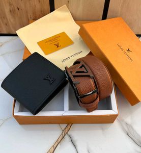 LV HEAVY COMBO BELT+ WALLET FOR MENS WD B0X