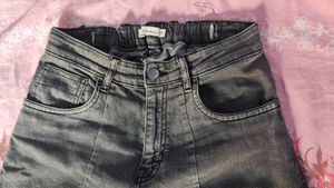 Gray Wide Leg Jeans