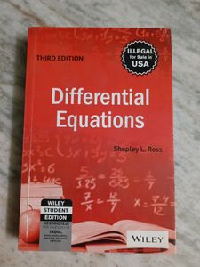 Shepley L. Ross Differential Equations