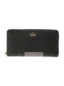 Kate Spade Black Embossed Floral Wallet