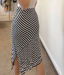 Summer Sale 🔥Koovs White Black Stripped Skirt