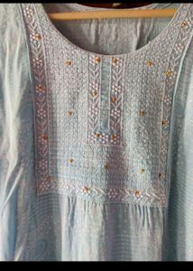 Elegant Sky Blue Kurti