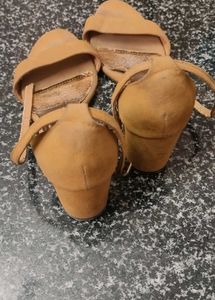 Tan Heeled Sandals