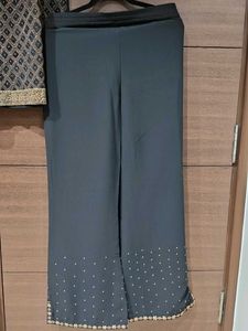 Embellished Black Kurta with Palazzo