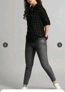 Roadster Black Printed Shirt