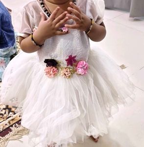 Beautiful White Frock Looking Like Princess