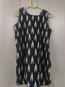 Stylish Black Ikat Print Kurti