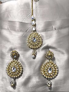 Exquisite Pearl &amp; Kundan Jewellery Set