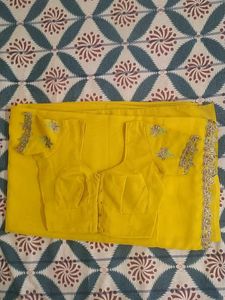 Elegant Yellow Saree with Blouse