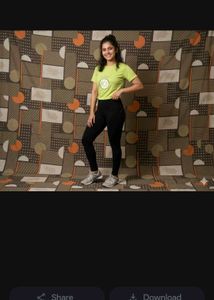 Lime Print T-Shirt pants set
