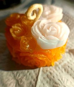 Handmade Rose Carved Candle