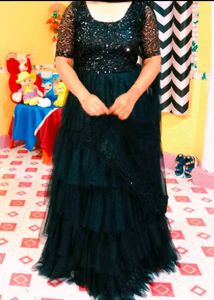 black gown