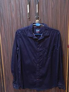 NETPLAY Men's Dark Purple Full Sleeve Shirt