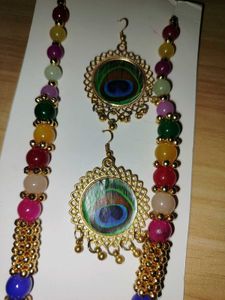 Lord Krishna and Radha Pendant Necklace