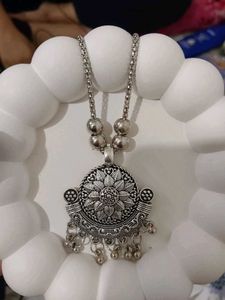 Oxidized Silver Afghani Neck piece