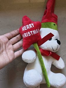 Christmas Teddy Bear with Star stick