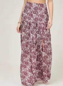 Floral Tiered Maxi Skirt