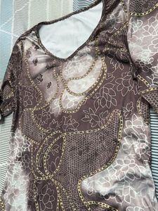 Stylish Printed V-Neck Top