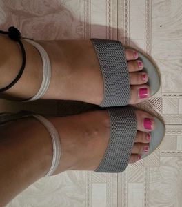 Elegant Gray Women's Sandals_rs.250