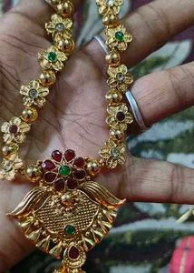 Brass High Gold Necklace Set