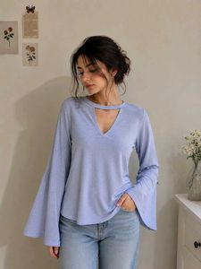 Striped Bell Sleeve Blouse